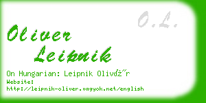 oliver leipnik business card